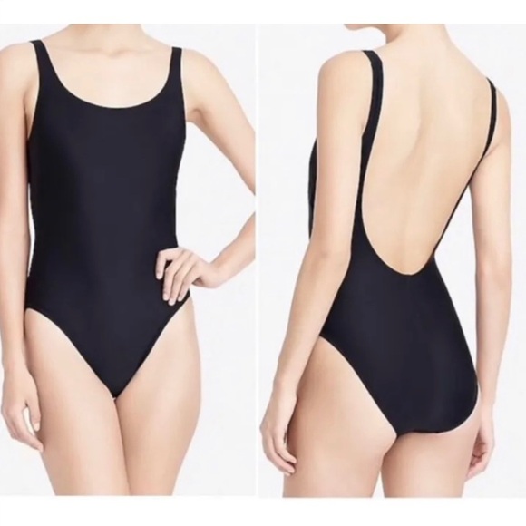 J. Crew Black Backless Cheeky Coverage One Piece Swimsuit 0 Women’s - Picture 1 of 12